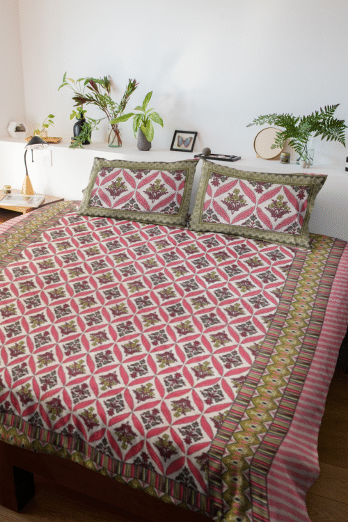 JAIPURI COTTON SCREEN PRINTED BEDSHEET