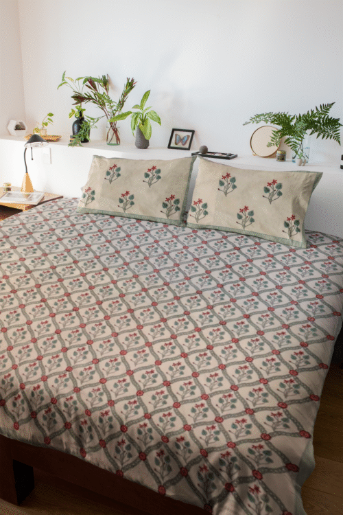 JAIPURI PERCALE HAND BLOCK PRINTED BEDSHEETS