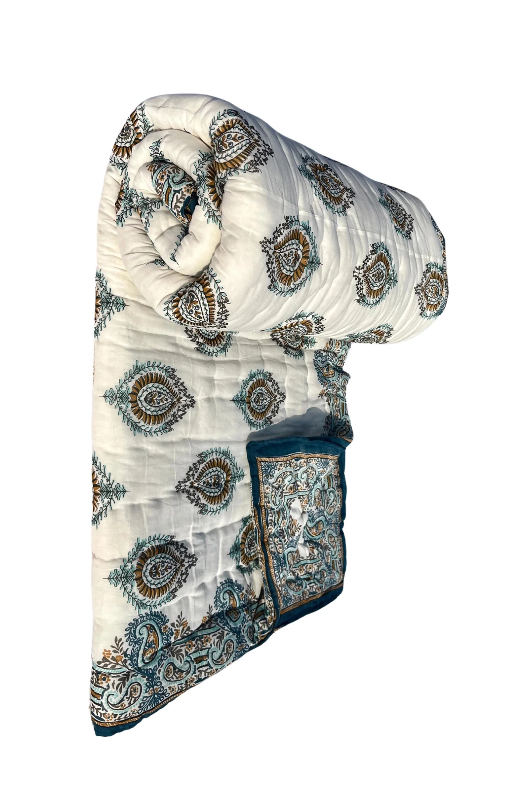 JAIPURI SCREEN PRINTED REVERSIBLE QUILT1