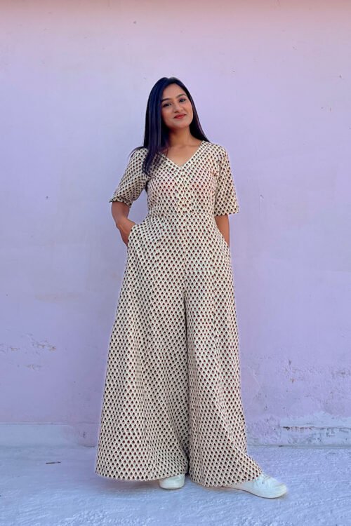 INDIE DOT FLORAL JUMPSUIT